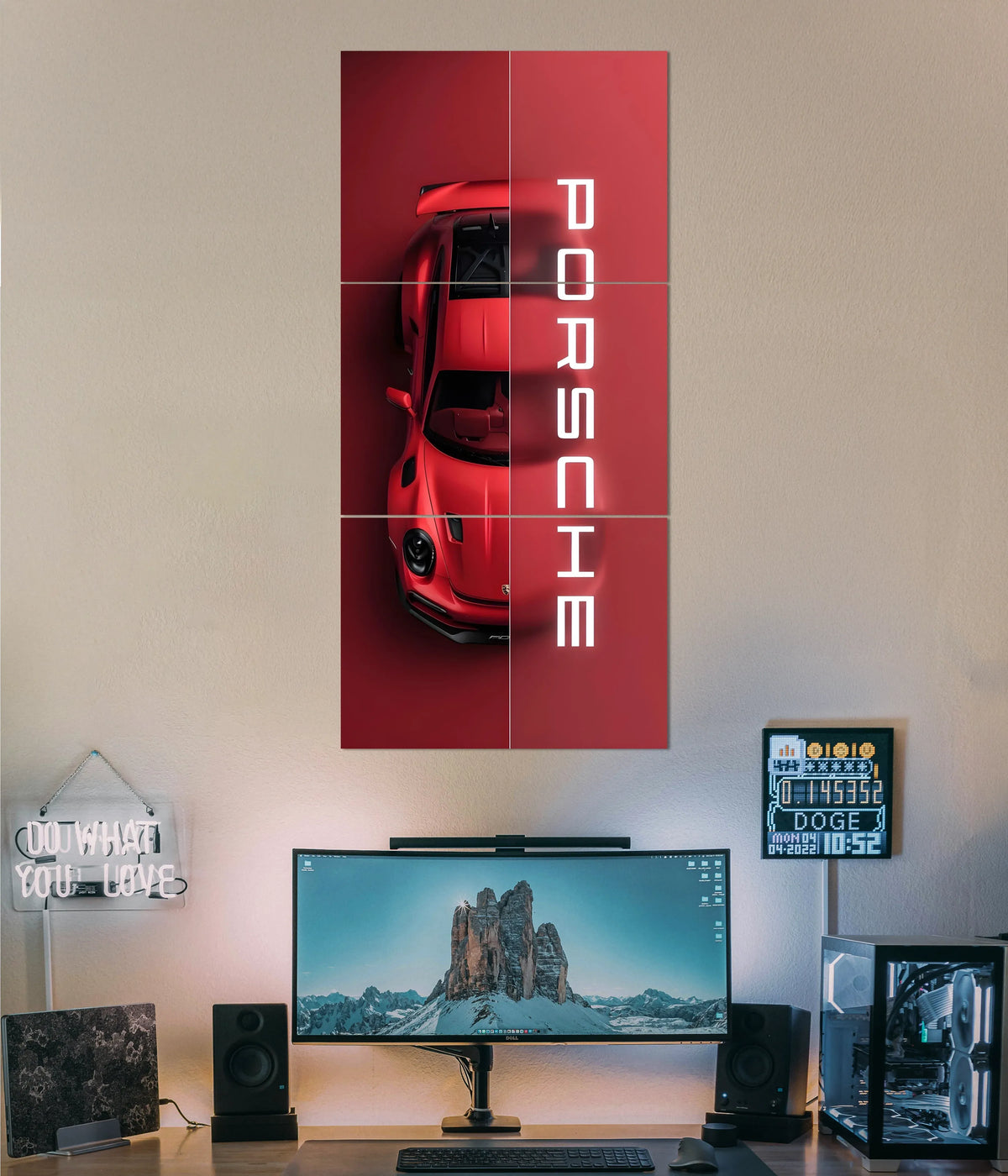 Set of 4 Car Design Sticky Photo Tiles