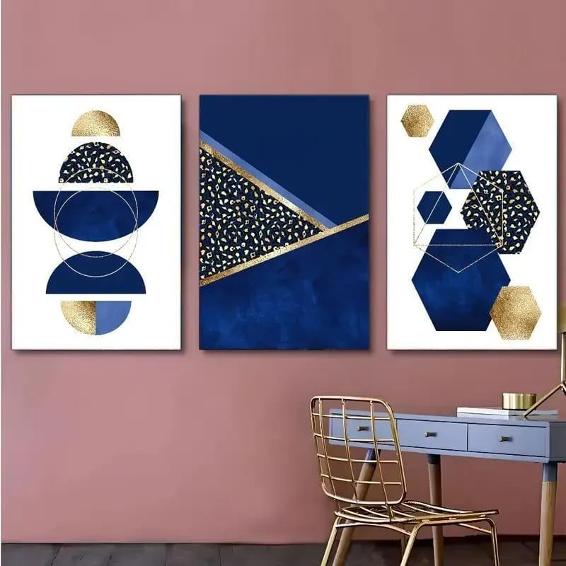 Set Of 3 Sticky Wooden Frames For Wall Decore Aesthatic Art / Sticky Phototiles For Room Wall Decoration