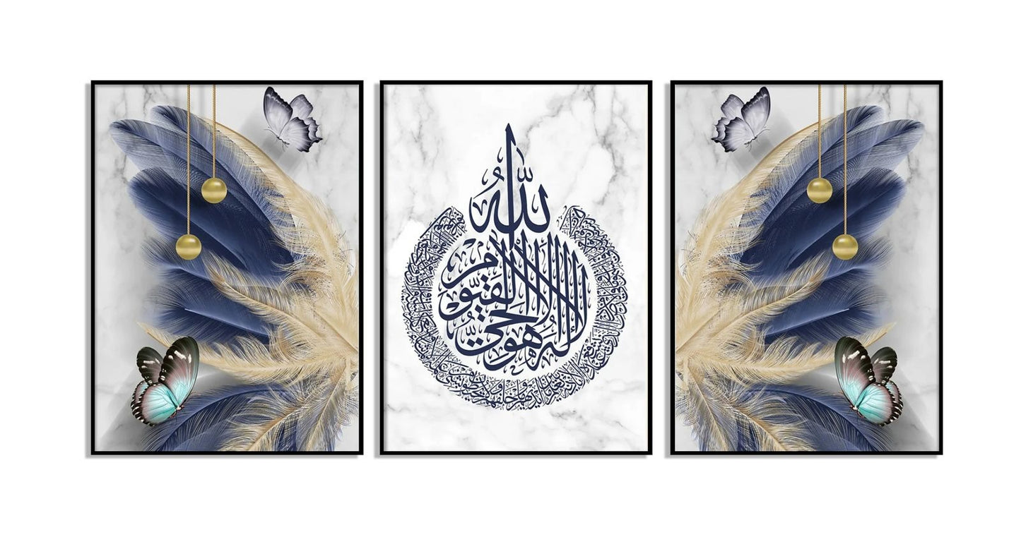 Set of 3 Premium Wall Art Photo Tiles – Modern Home Decor Sets