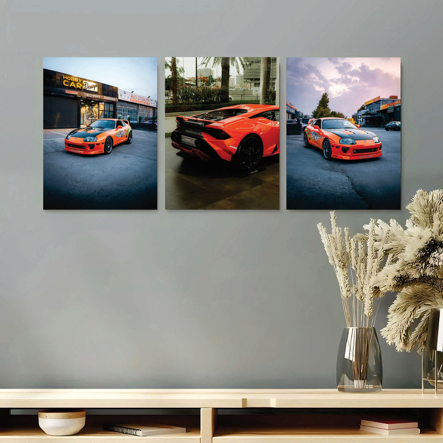 Set of 3 Premium Wall Art Photo Tiles – 8x11