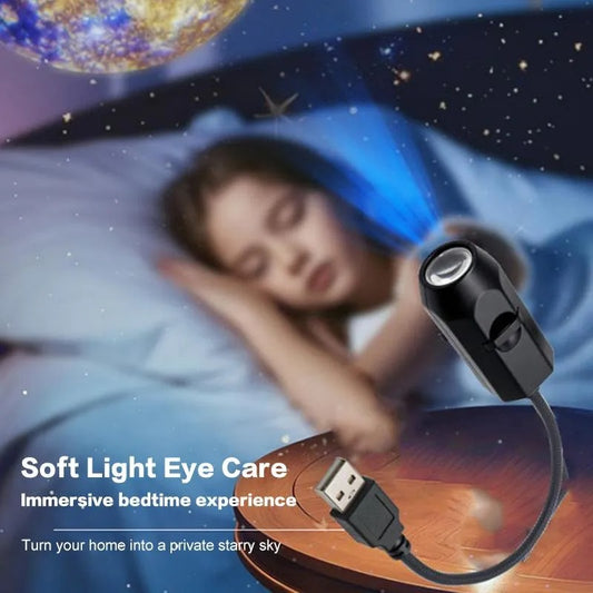 USB Night Light Romantic Bedroom Decoration Projector (6 Lenses)