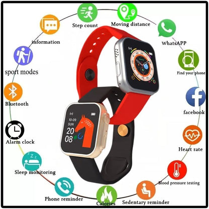 Bluetooth Call Heart Rate Sport Smartwatch With Fitpro App Orange