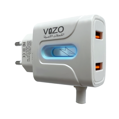 VIZO V14 Fast Charger 2.8A With Copper Connector | Android Mobile Phone Charging Adapter with Usb Data cable
