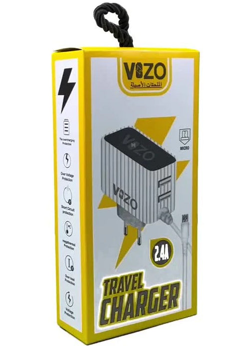 Kw300 2.4A Fast Travel Charger | Android Phone Charger with Data Cable -KW300 – Dual USB Wall Charger
