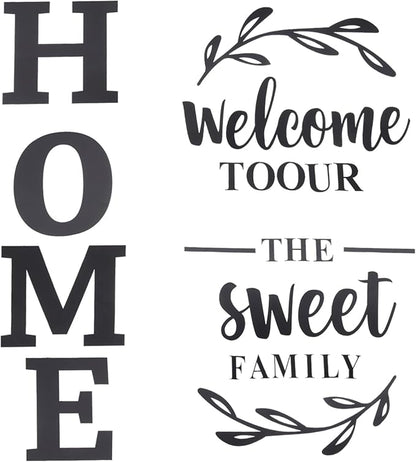 3d wall art "Welcome to Our Home the Sweet Family" Wall Decoration for Home Office Dorm - 46 inch