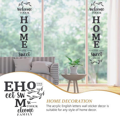 3d wall art "Welcome to Our Home the Sweet Family" Wall Decoration for Home Office Dorm - 46 inch