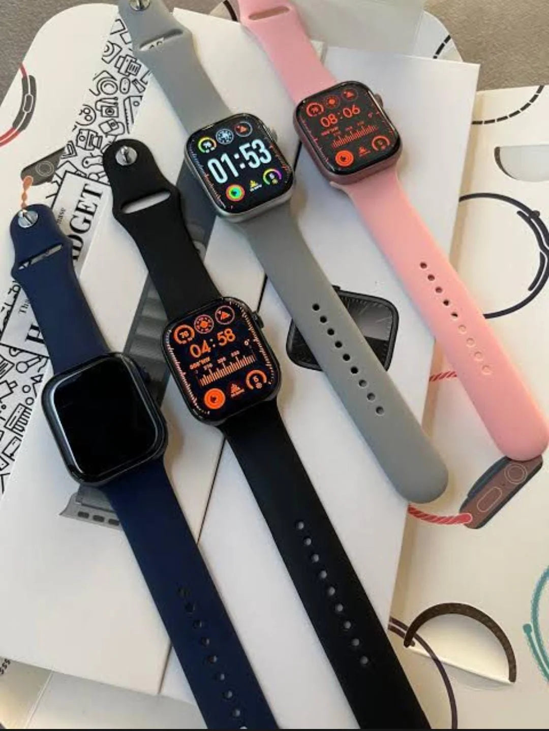 Apple logo series 9 Smart Watch- With 2 Straps - Premium Quality Apple Logo Smart Watch