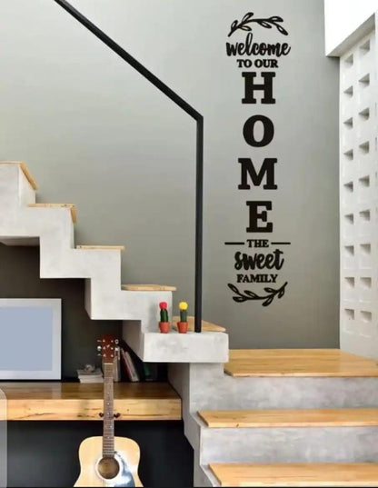3d wall art "Welcome to Our Home the Sweet Family" Wall Decoration for Home Office Dorm - 46 inch