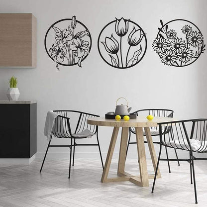 (3 pcs set )3D floral abstract Wooden Wall Art & Home Decoration / Item Home Décor Home Room & Wall Decor Wall Art