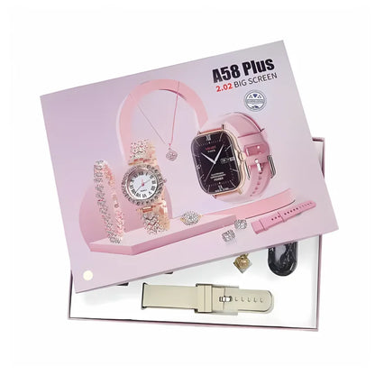 Best Offer A58 Plus 6 in 1 - Smartwatch For Women | Best Quality Smart Watch For Girls | Perfect For Gift - Random Color