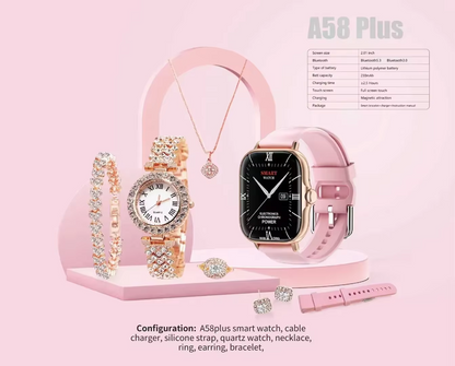 Best Offer A58 Plus 6 in 1 - Smartwatch For Women | Best Quality Smart Watch For Girls | Perfect For Gift - Random Color