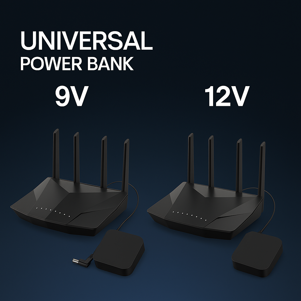 Wifi Router Power Bank 20000 mAH – Reliable Backup Power for Seamless Internet Connectivity  - 12 Volt