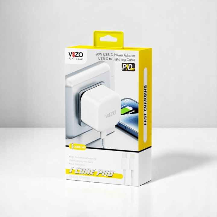 iCore Pro – Premium 3-Pin iPhone Charger with Original Lightning Cable | Best Quality iphone Charger