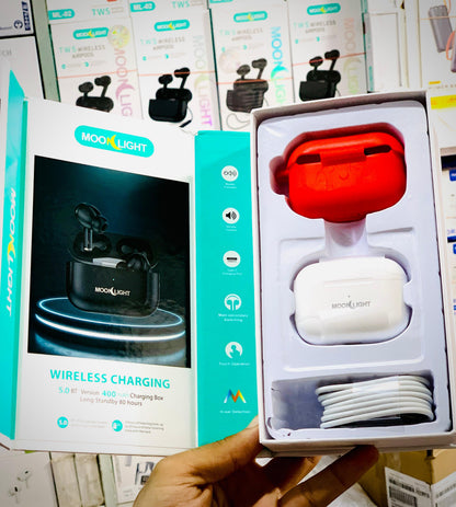 New Model Bluetooth AirPods Pro 2 With Magnetic Design Wireless Charging Case Buzzer Volume Control Big Battery And Bluetooth Pouch (White)
