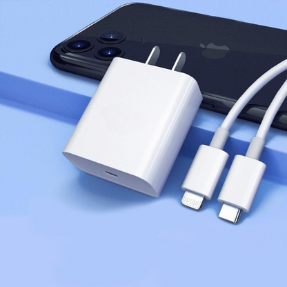 35W 2-Pin Fast Charger with Type-C to iPhone Cable – 1M Length