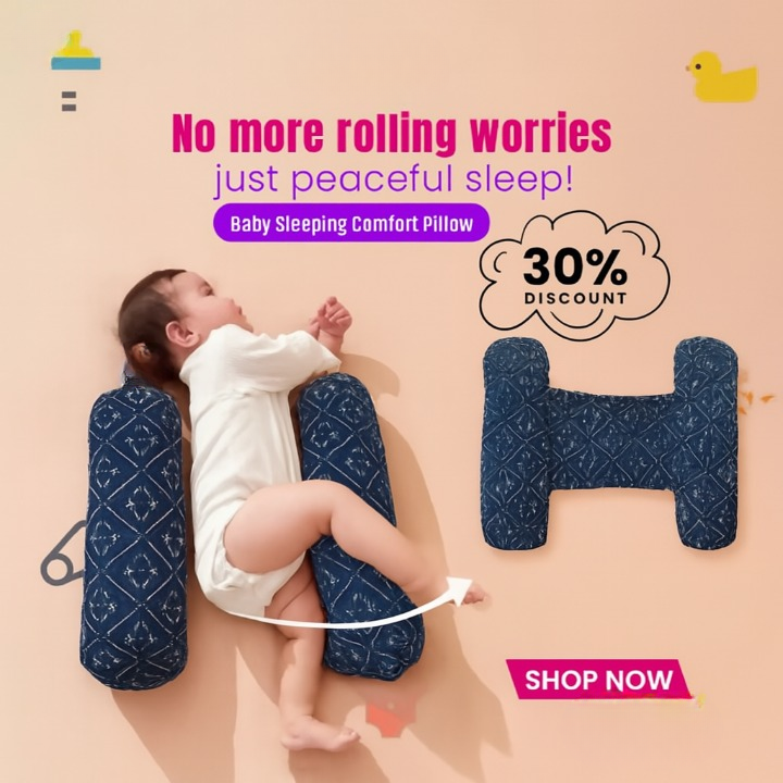 Soft Baby Sleeping Pillow With Neck Support | Comfortable for Newborn Babys