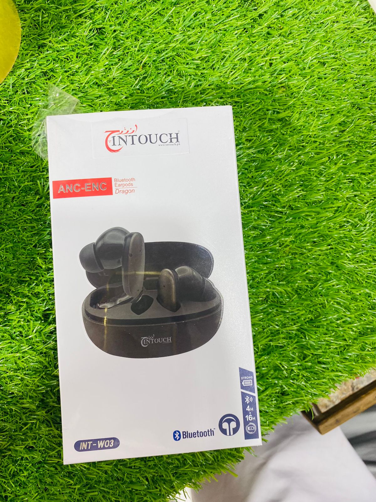 InTouch INT-W03 Earbuds – ANC + ENC, Long Battery Life, High-Quality Sound, Perfect for Gaming