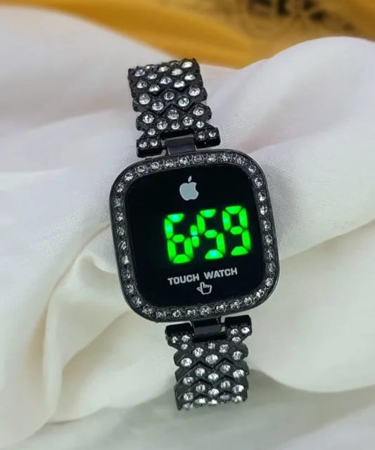 Ladies Square Dial Digital Watch Stylish Design Clear Display Comfortable Strap Easy To Use Reliable Performance Perfect For Daily Wear