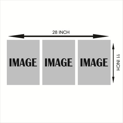 Set of 3 Motivational Wall Art – MDF Wooden Phototile Frames (8x11") with Adhesive Back