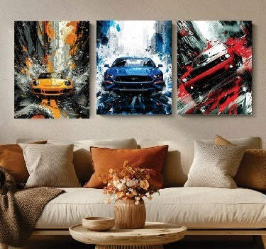 Set Of 3 Premium Wall Art Wooden Phototile Frames