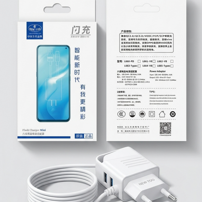 Newtoo Adapter Charger – Fast Charging USB Power Adapter for Smartphones & Devices