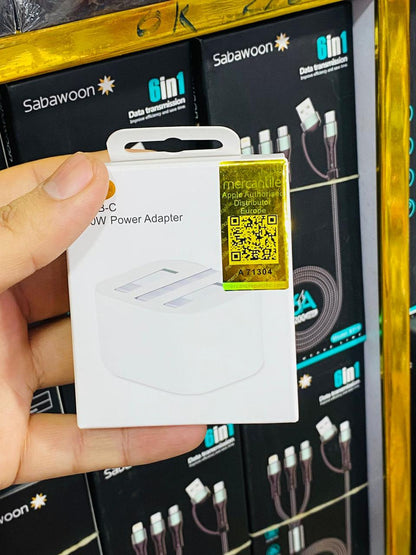 Apple 20W USB-C Power Adapter 3-Pin Original NFC Enabled Fast Charger