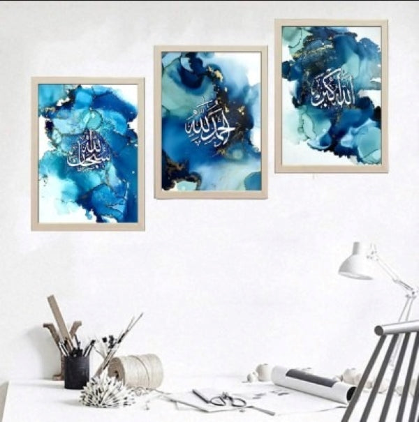 Set of 3 Premium Wall Art Photo Tiles – Modern Home Decor Sets
