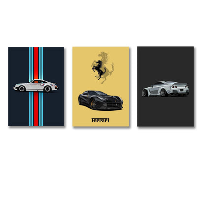 Set of 3 Premium Wall Art Photo Tiles