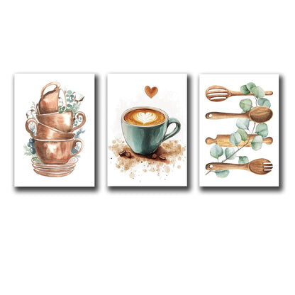 Set of 3 Premium Wall Art Photo Tiles – Modern Home Decor Sets 8x11