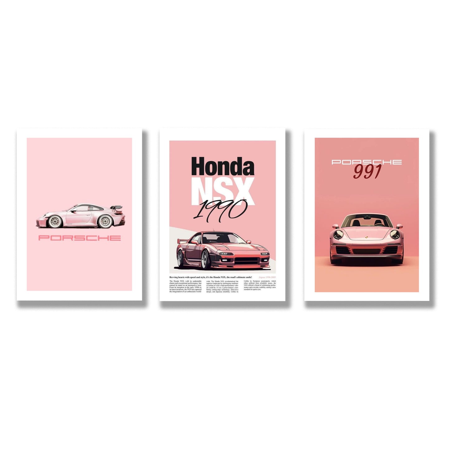 Set of 3 Premium Wall Art Photo Tiles 8x11
