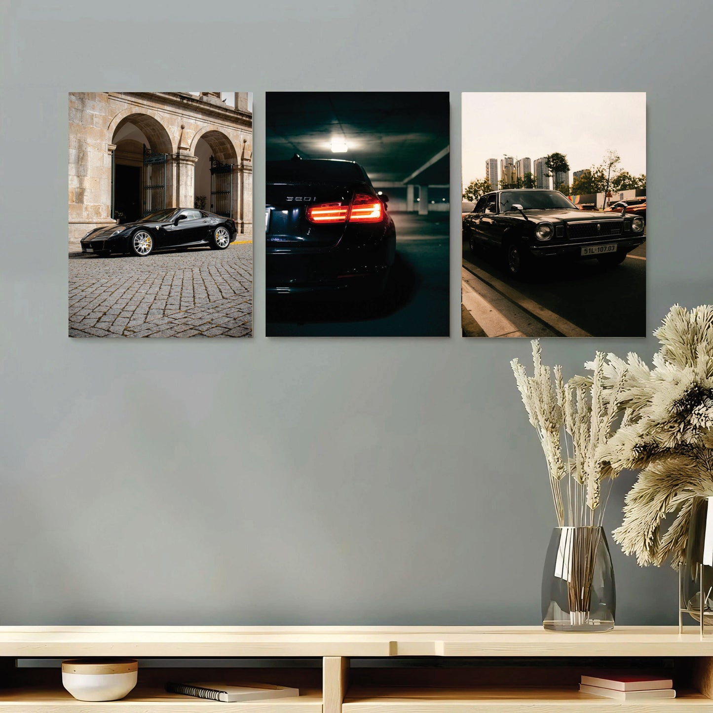 Set of 3 Premium Wall Art Photo Tiles – 8x11