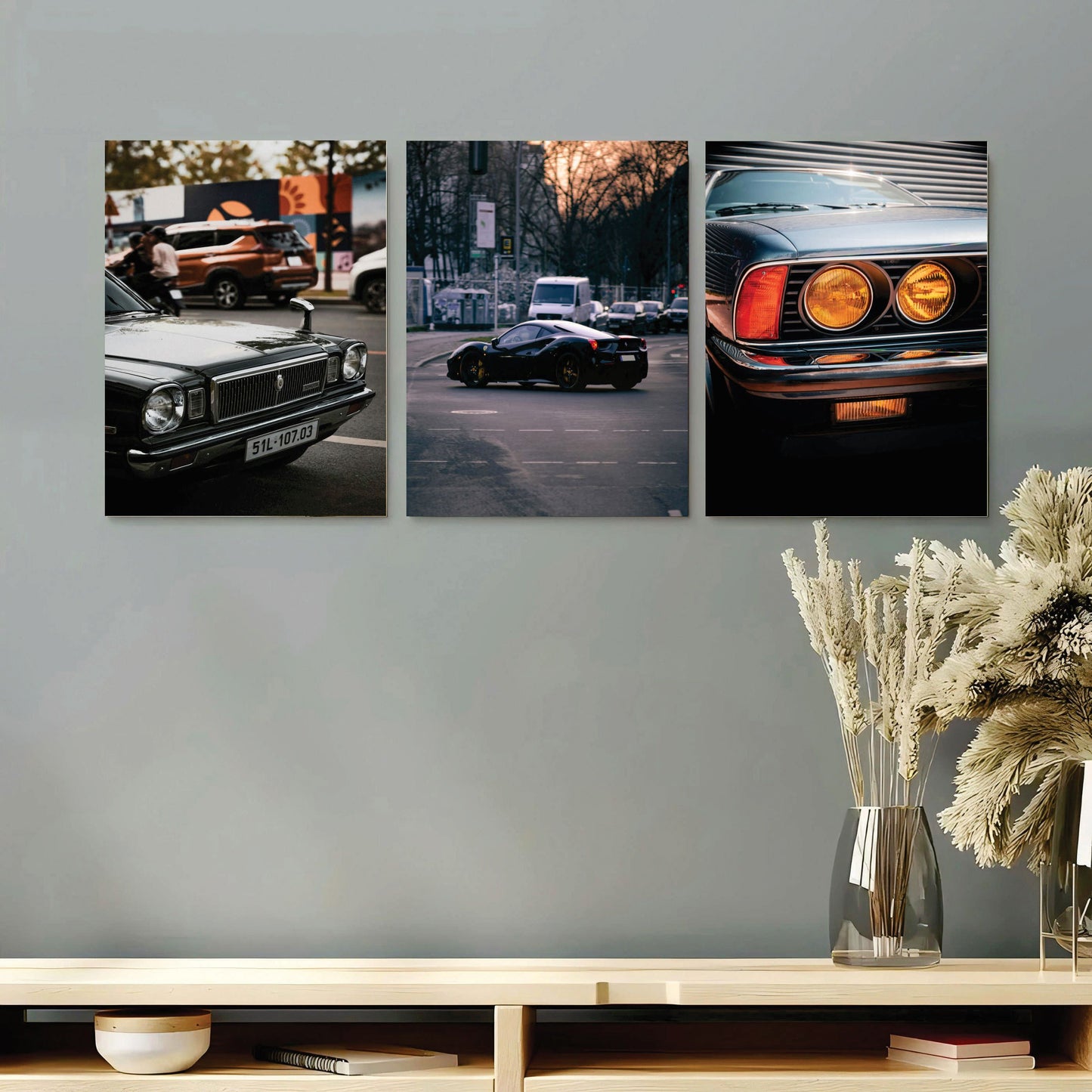 Set of 3 Premium Wall Art Photo Tiles –  8x11