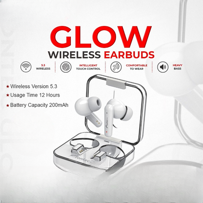 Fontec Glow Airbuds – ENC Gaming Wireless Earbuds with Deep Bass & LED Display