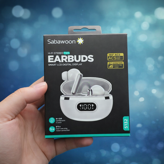 Sabawoon Smart Digital Display Earbuds – these earbuds are perfect for music & gaming