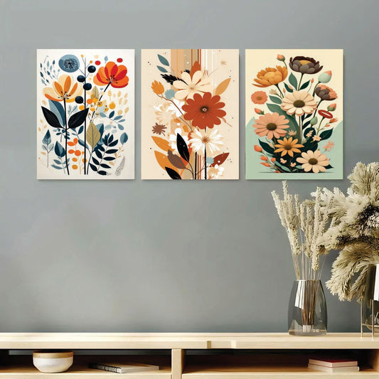 Set of 3 Premium Wall Art Photo Tiles – Modern Home Decor Sets 8x11