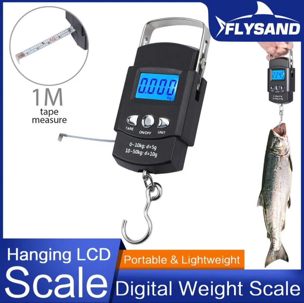 Scale 50Kg 5g LCD Digital Display Handheld Mini Electronic Weighting Scale