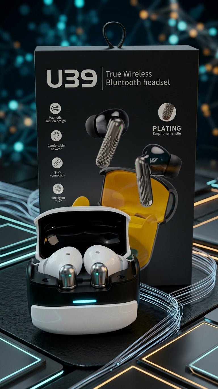 U39 Earbuds with Charging Case – Hi-Fi Stereo Sound & HD Calling Earphones