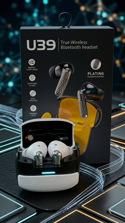 U39 Earbuds with Charging Case – Hi-Fi Stereo Sound & HD Calling Earphones