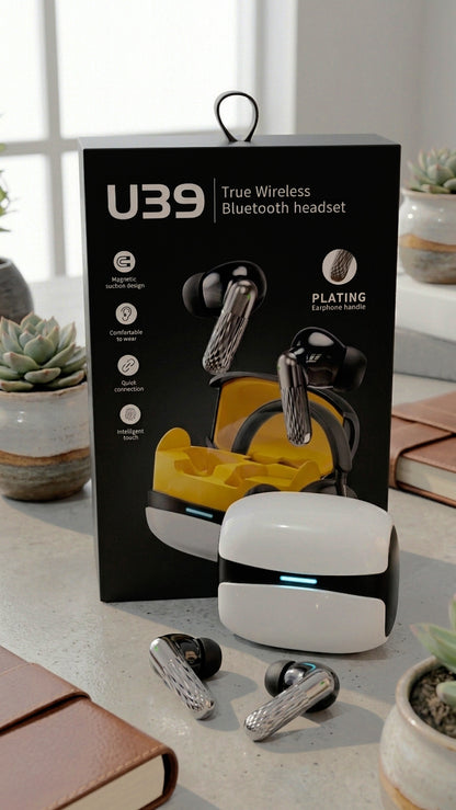 U39 Earbuds with Charging Case – Hi-Fi Stereo Sound & HD Calling Earphones