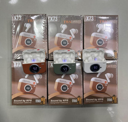 X73 TWS Wireless Earbuds Game Box Edition – True Wireless Stereo Earphones with Retro Retro