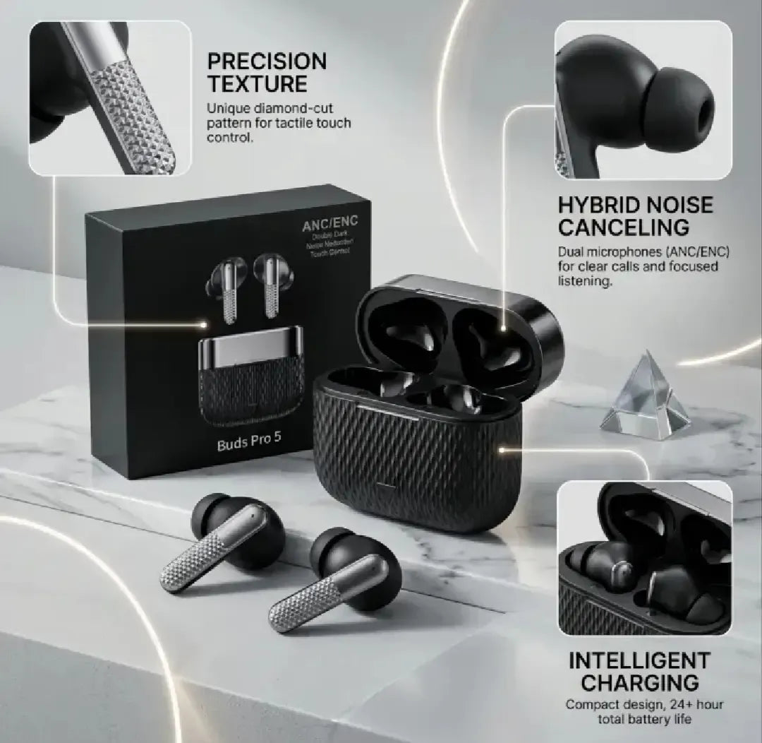 Buds Pro 5  - HD Sound Quality Touch Control And Noise Reduction