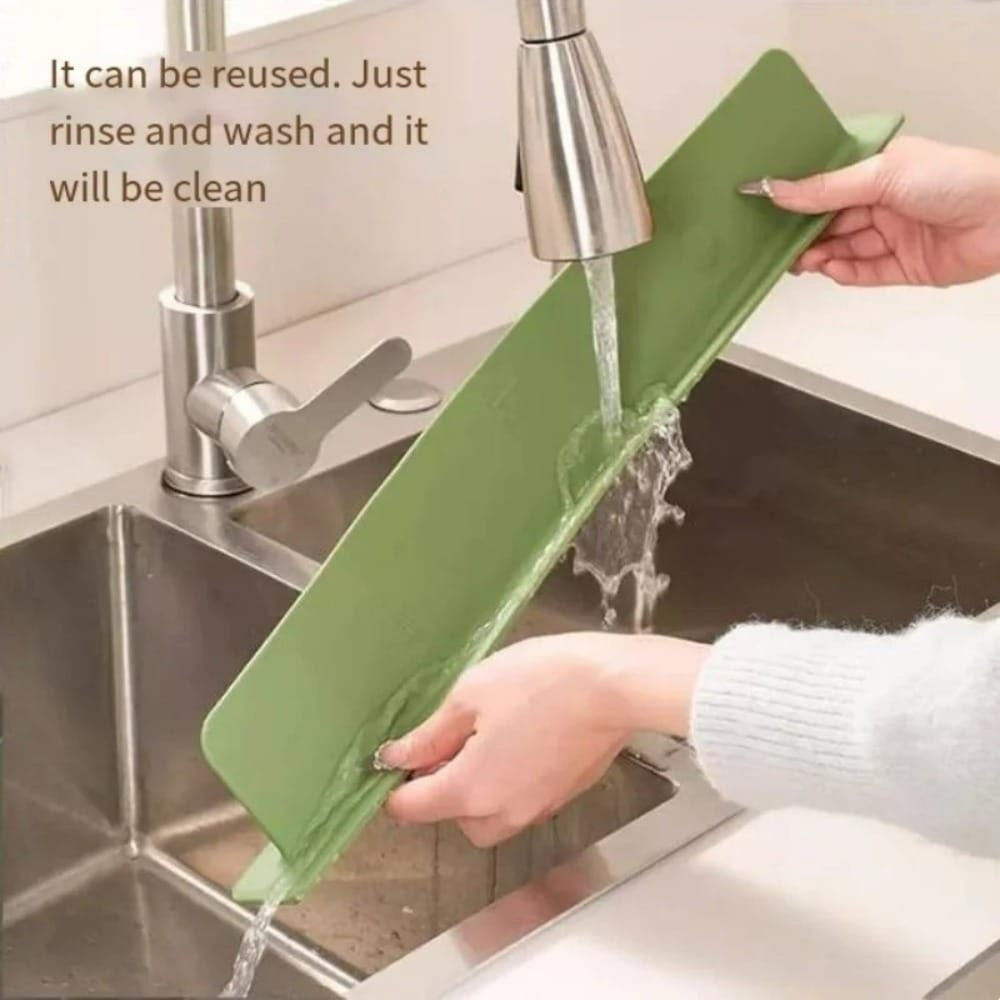 Silicone Sink Splash Guard with Suction Cups (size 14inch)
