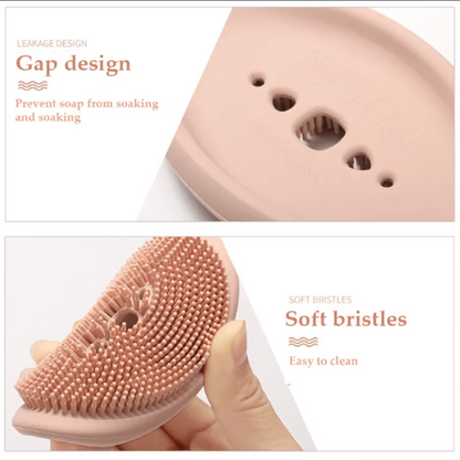 2 in 1 Silicone Soap Holder Double Sided Flexible Multifunctional