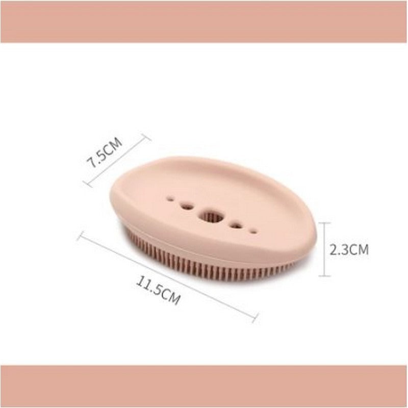 2 in 1 Silicone Soap Holder Double Sided Flexible Multifunctional