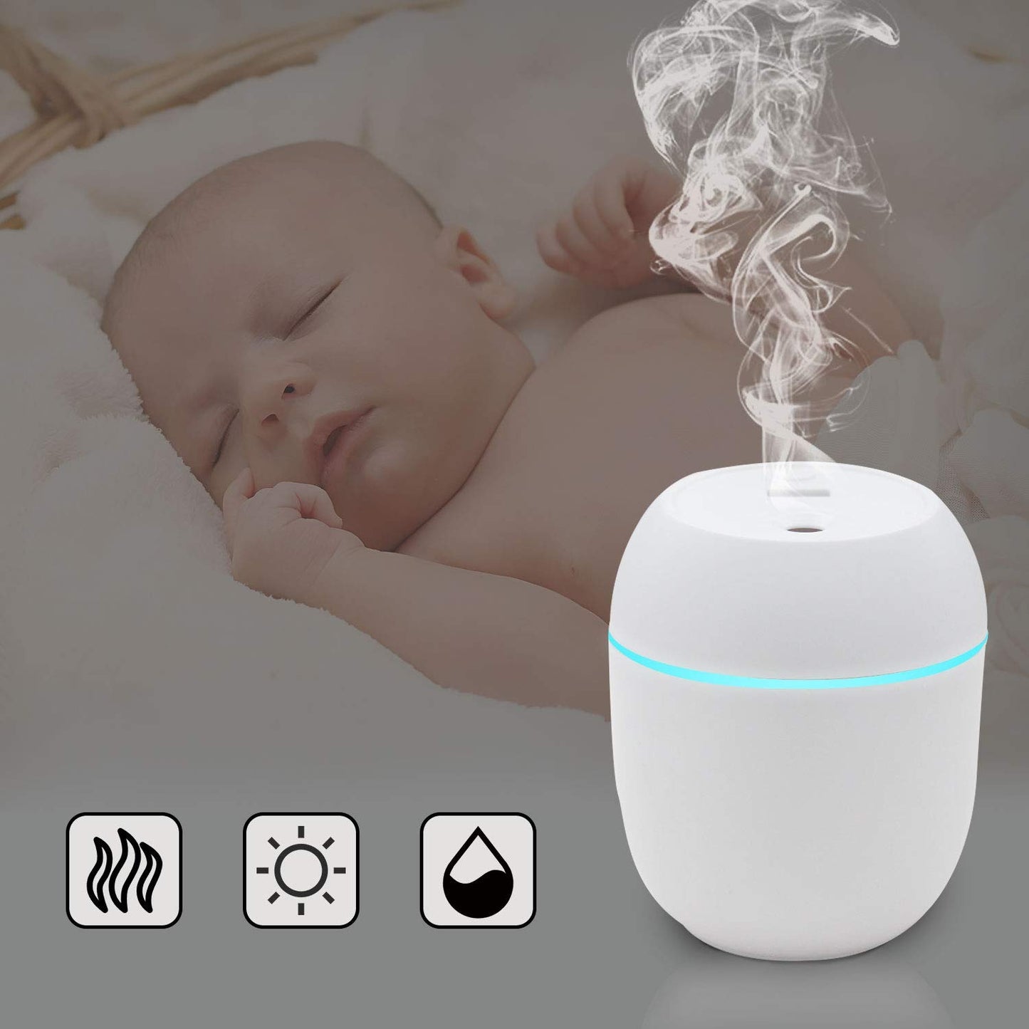 3 In 1 Air Humidifier Essential Oil Aroma Diffuser For Home -Device Designed To Improve Indoor Air Quality And Ambiance