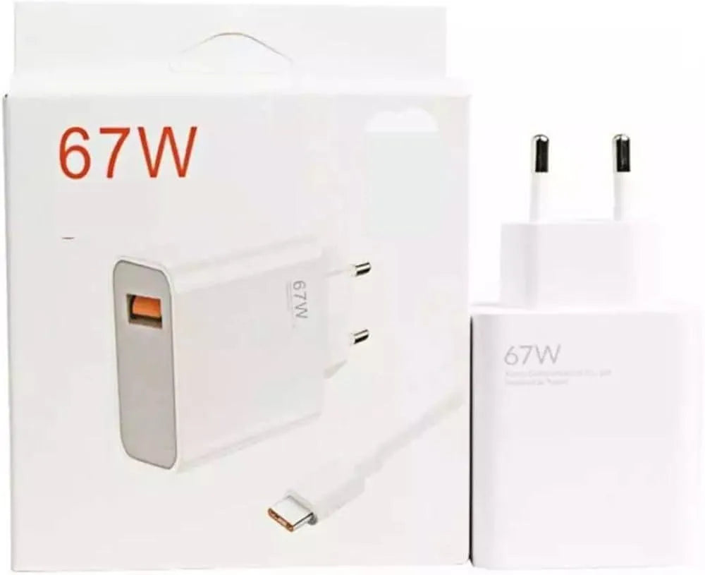 Xiaomi 67W Mini Fast Charging Power Adapter with Type-A Port & Charging Cable