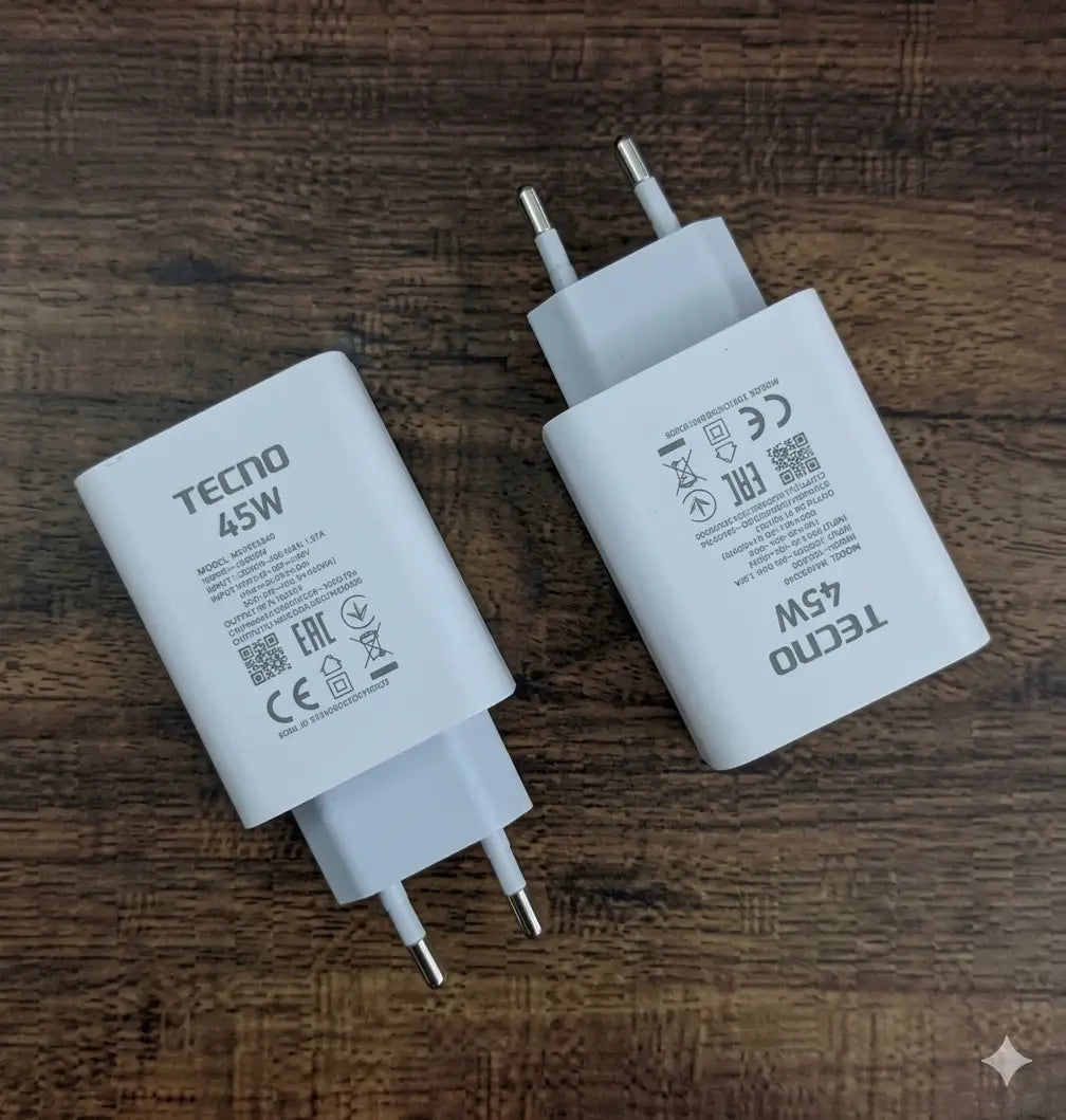 Tecno 45W Original Fast Charging Power Adapter | USB Type-A Wall
