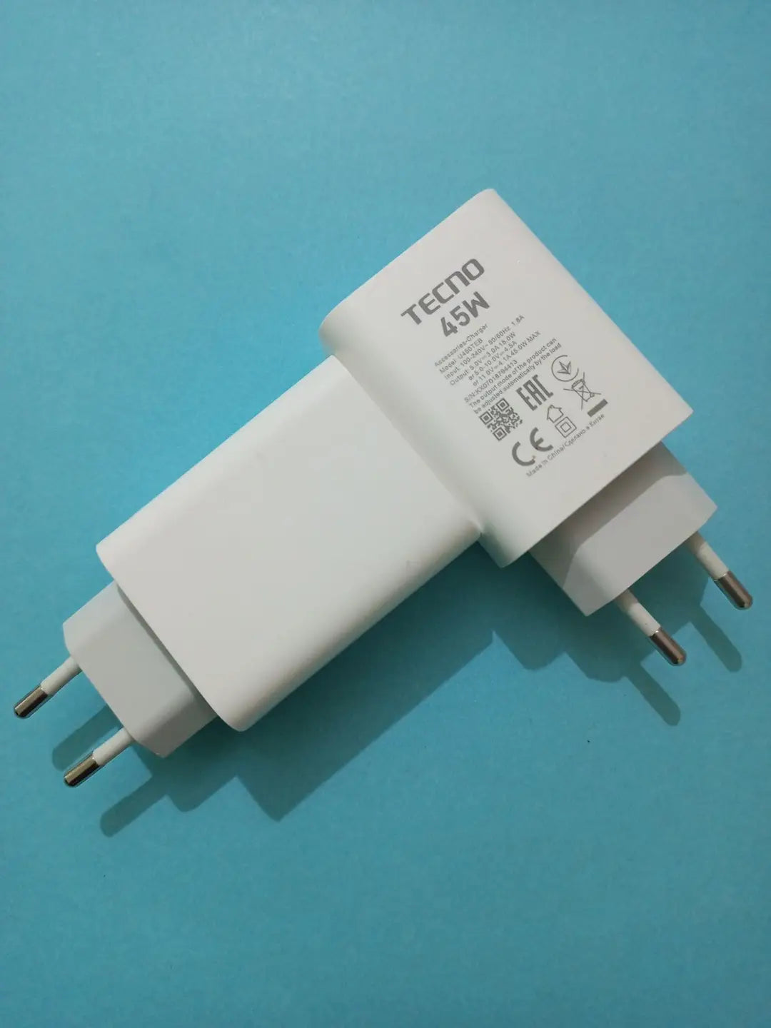 Tecno 45W Original Fast Charging Power Adapter | USB Type-A Wall
