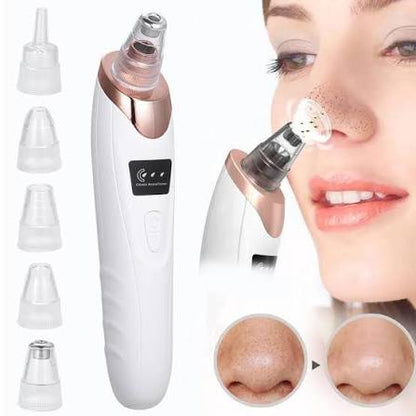 5in1 Blackhead Remover Machine Rechargeable | Face Vacuum Derma Suction