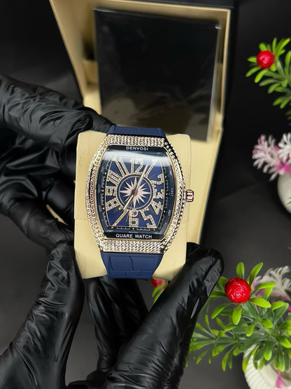 Denvosi Luxury Diamond Studded Strap Men’s Watch
